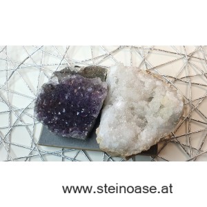 Set Reinigen & Aufladen mit Amethyst + Schneequarz